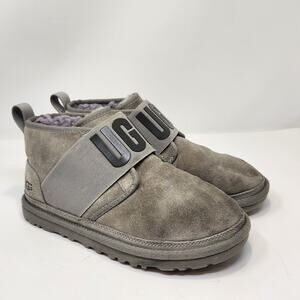 Ugg Women Neumel II Gray Suede Graphic Chukka Ankle Boot Size 6 Slip On Lined